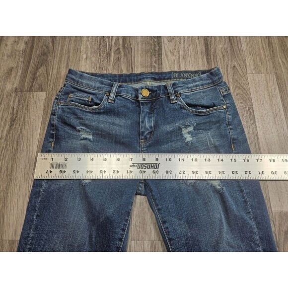 Blank NYC Women Size 28 Distressed Skinny Denim Blue Jeans - Picture 10 of 13